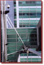 A wide ranging CCTV camera used for Site Management at a London Hospital