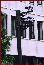 So would you like to play "Spot the CCTV Camera?". Eagle eyed visitors may recognise the profusion of street furniture, surrounding a single heritage dome camera keeping watch over part  of Londons' prestigious Oxford Street shopping area.
